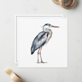Personlig för kust-Blue-Heron Bird Anteckningskort