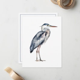 Personlig för kust-Blue-Heron Bird Anteckningskort