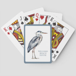 Personlig för kust-Blue-Heron Bird Casinokort
