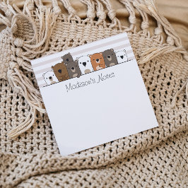 Personlig för kute Bears Post-it Block
