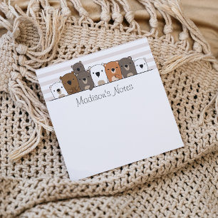 Personlig för kute Bears Post-it Block