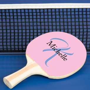 Personlig för kvinnor - Monogram Rosa Pingisracket