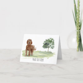Personlig för Labradoodle Greeting Card Tack Kort