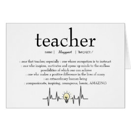 Personlig för lärarbedömning hälsningskort