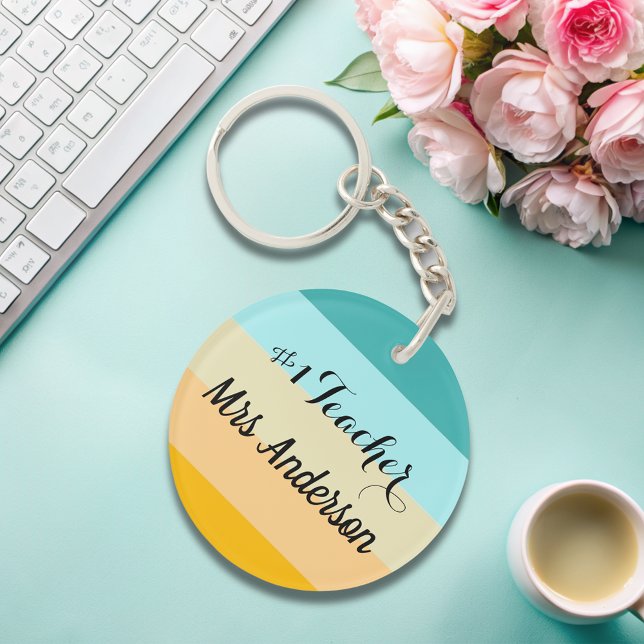 Personlig för lärare nummer 1 färgstark (Skapare uppladdad)