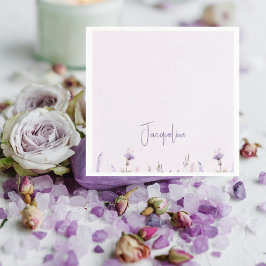 Personlig för Lavender Blommigt Pappersservett