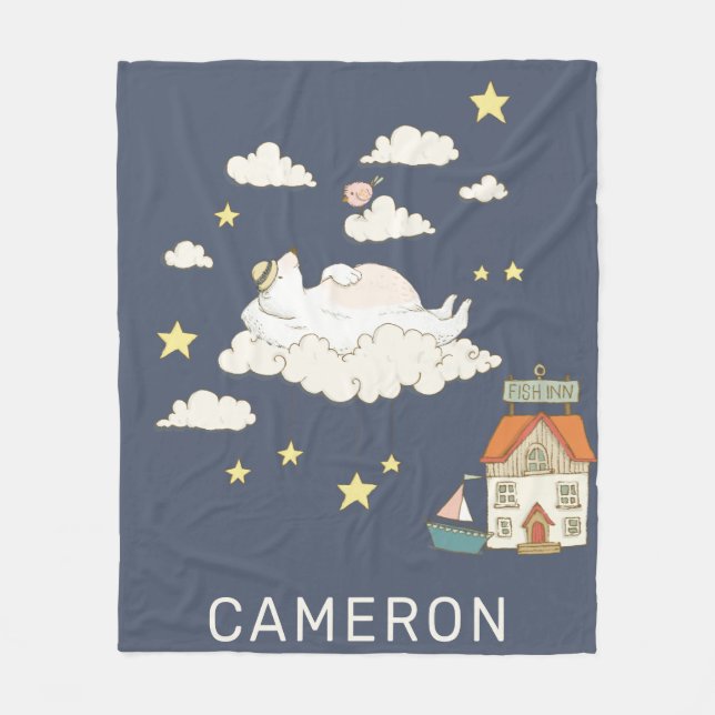 Personlig för ljus- och fågelbelysning fleecefilt (Framsidan)