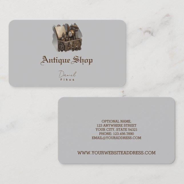 Personlig för lugnande bröstkorgsredskap visitkort (Fram/baksida)