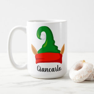 Personlig för lustig öron röd grönt kaffemugg