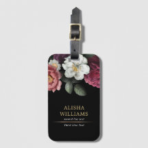 Personlig för Luxury Black Guld Blommigt Business