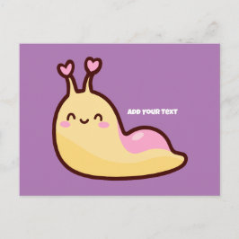 Personlig för Lycklig Cute Slug Helg Vykort