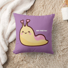 Personlig för Lycklig Cute Slug Kudde