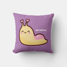Personlig för Lycklig Cute Slug Kudde