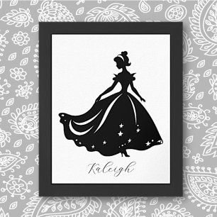 Personlig för Magic Princess Sillouette Skriv ut Poster