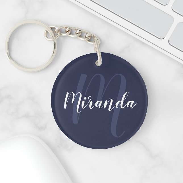 Personlig för marint blåskript i Monogram och Namn (Skapare uppladdad)
