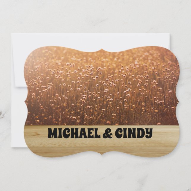 PERSONLIG FÖR MEADOW DANDELION WEDDING INVITATIONS INBJUDNINGAR (Framsida)