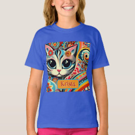 Personlig för mexikansk folkart Abstrakt Kattunge T Shirt