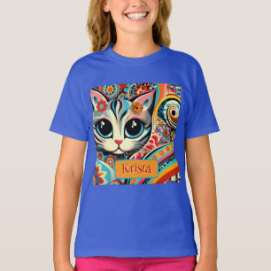 Personlig för mexikansk folkart Abstrakt Kattunge T Shirt