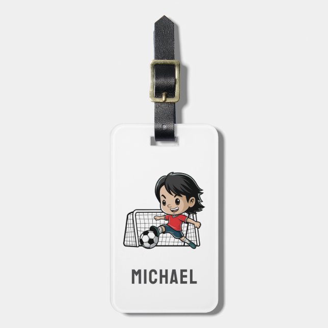 Personlig för modern fotboll för fotboll i Trendig Bagagebricka (Vertikal Framsida)