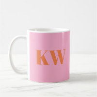 Personlig för Modern Rosa Orange Monogram Initiale