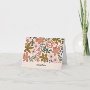 Personlig för Möhippa av blommigt Tack Kort