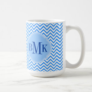 Personlig för Monogram för mönster för Kaffemugg