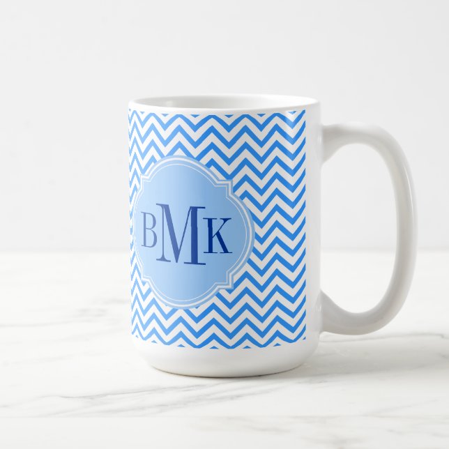 Personlig för Monogram för mönster för Kaffemugg (Höger)