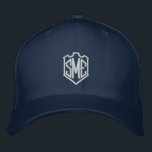 Personlig för Monogram Vapensköld Initialer Anpass Broderad Keps<br><div class="desc">Monogram Vapensköld Monogrammed Initialer Anpassningsbar Personlig Embroied Baseball Cap har det enkla,  moderna,  broderade monogrammet av initialer i en vapensköld gräns. Perfekt som en gåva till familj och vänner för födelsedag,  jul,  Fars dag,  Mors dag,  bröllop med mera. Skapat av Evco Studio www.zazzle.com/store/evcostudio</div>