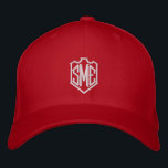 Personlig för Monogram Vapensköld Initialer Anpass Broderad Keps<br><div class="desc">Monogram Vapensköld Monogrammed Initialer Anpassningsbar Personlig Embroied Baseball Cap har det enkla,  moderna,  broderade monogrammet av initialer i en vapensköld gräns. Perfekt som en gåva till familj och vänner för födelsedag,  jul,  Fars dag,  Mors dag,  bröllop med mera. Skapat av Evco Studio www.zazzle.com/store/evcostudio</div>