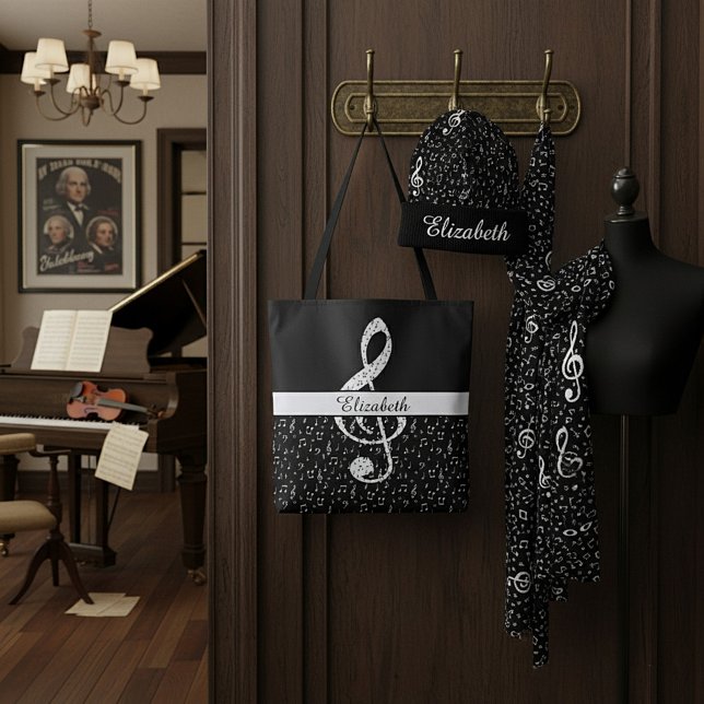 personlig för musiksymboler tygkasse (Skapare uppladdad)