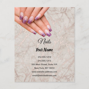 personlig för nagelartist flygblad