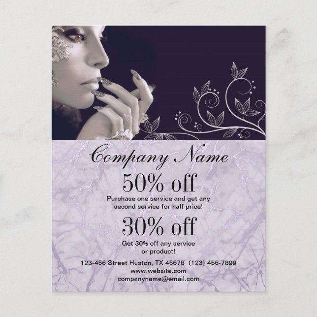 personlig för nagellartistföretag flygblad (Framsidan)