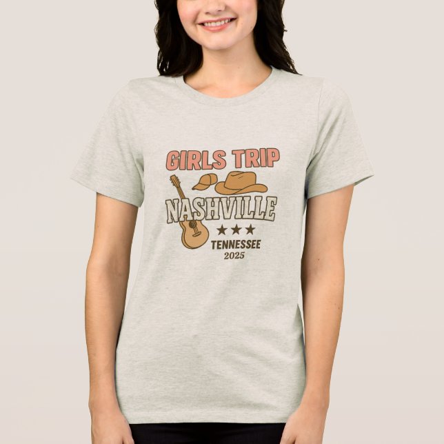 Personlig för Nashville Girls Resa T Shirt (Framsida)
