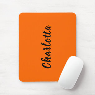 Personlig för Neon Sunset Orange Solid Färg Anpass Musmatta