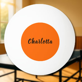 Personlig för Neon Sunset Orange Solid Färg Anpass Pingisboll