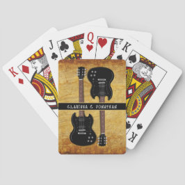 Personlig för nödställda elektriska gitarrer casinokort