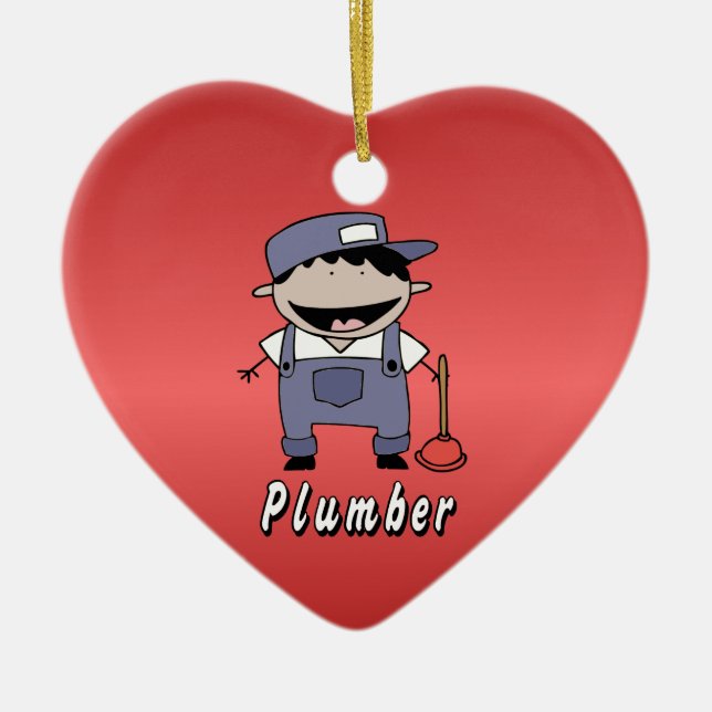 Personlig för ockupationrörmokareanpassningsbar julgransprydnad keramik (Framsidan)