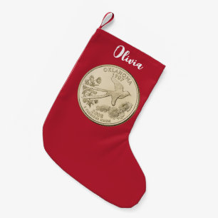 Personlig för Oklahoma State Quarter Liten Julstrumpa