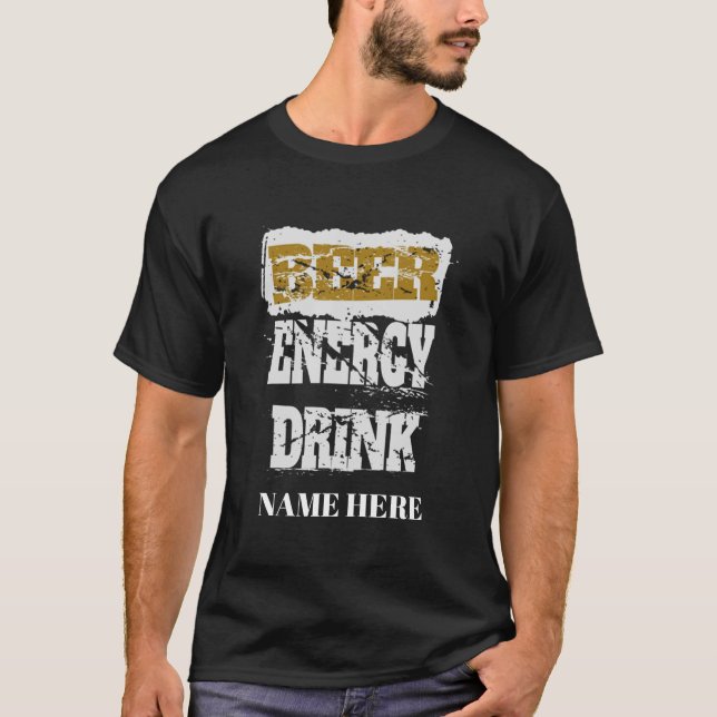Personlig för ölenergidryck t shirt (Framsida)