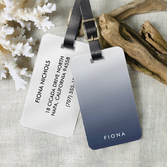 Personlig för påfyllnadsmärke för marin övertoning bagagebricka (Skapare uppladdad)