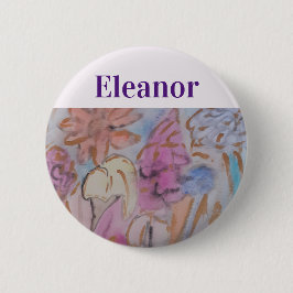 Personlig för pastellBlommigt för abstrakt Knapp