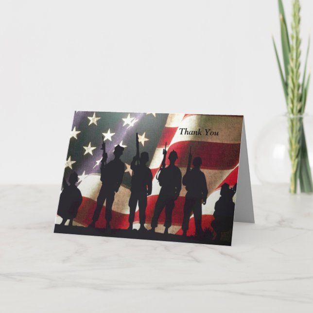 Personlig för patriotisk militär soldat Tack (Framsida)