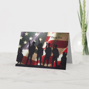 Personlig för patriotisk militär soldat Tack Kort