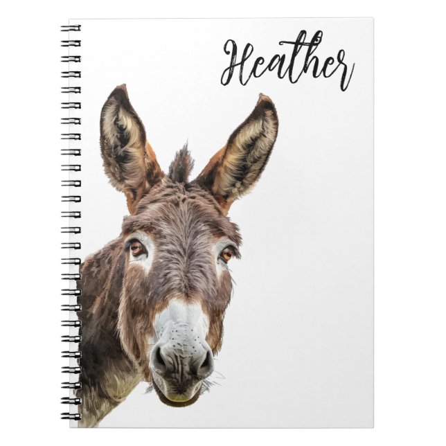 Personlig för pekting av vattenfärg på Donkey Anteckningsbok (Framsidan)