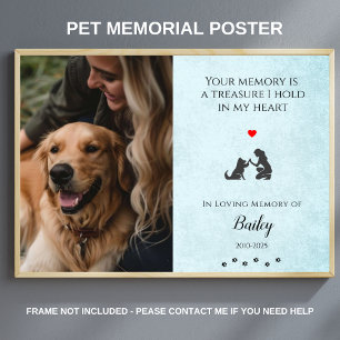 Personlig för Pet Photo Memorial Pet Loss-offert Poster