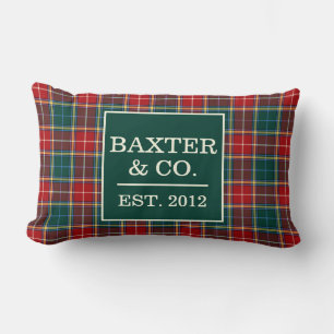 Personlig för pläd för klanBaxter Tartan skotsk Lumbarkudde