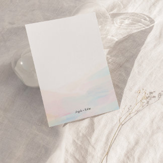 Personlig för platt anteckningskort med färgstark  inbjudningar