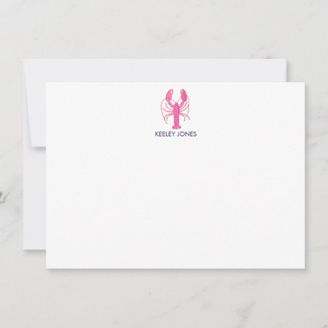 Personlig för platta anteckningar för Lobster Coas (Framsida)