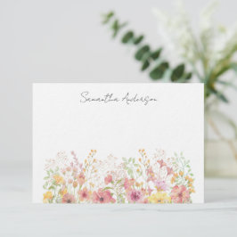 Personlig för platta anteckningar för Wildblomma-B