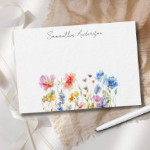 Personlig för platta anteckningar för Wildblomma-B